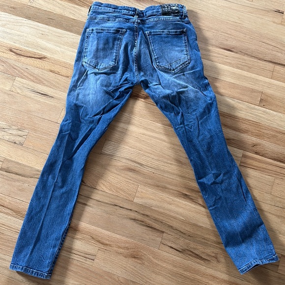 Zara Men Skinny Fit Moto Jeans - Picture 2 of 3